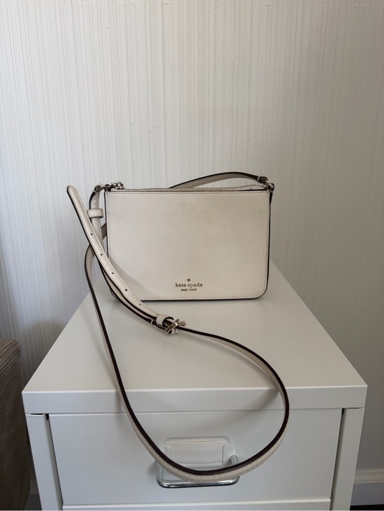 kate spade Handbags - kate spade cream leather crossbody with adjustable strap